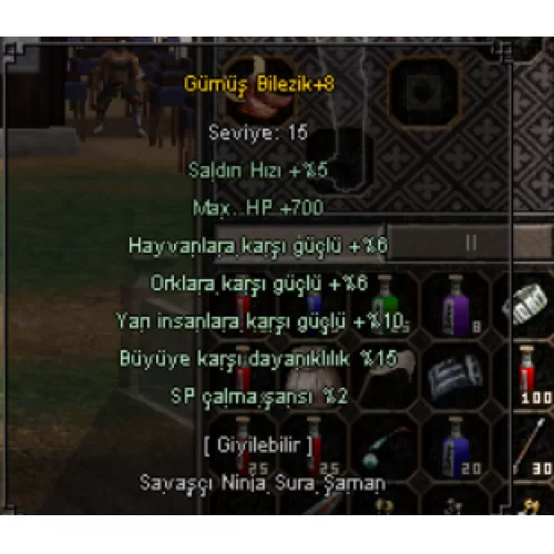  10 YARI 15 BUYU GUMUS BILEZIK +8